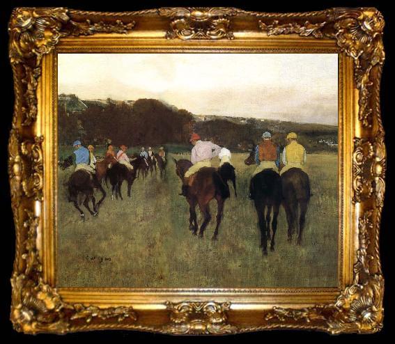 framed  Edgar Degas Racecourse, ta009-2